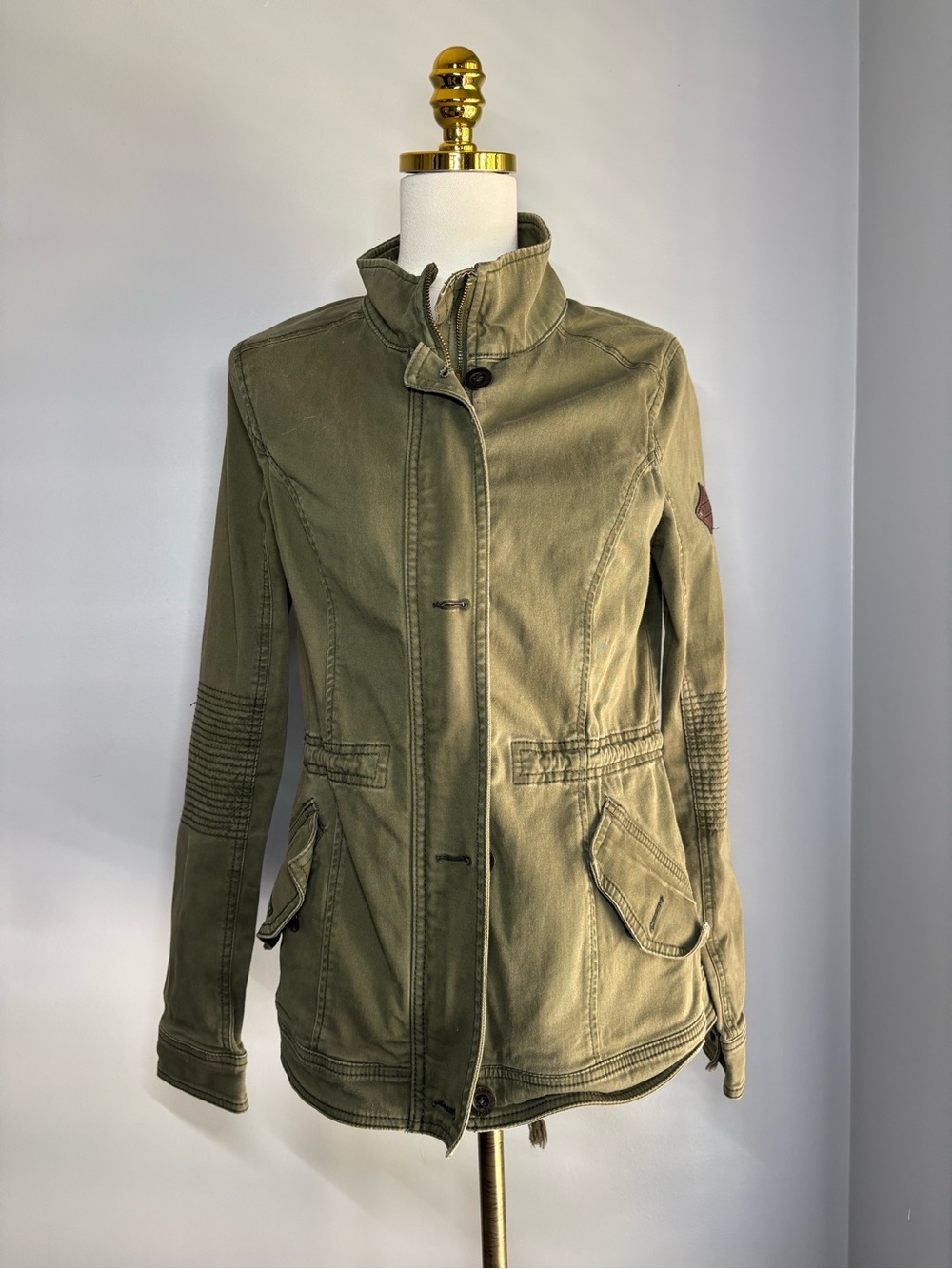 Y2K Hollister Olive Utility Army Field Jacket - Women